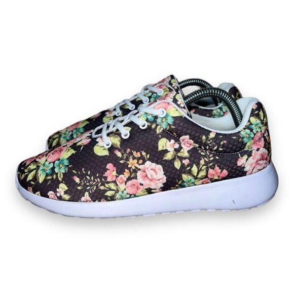 Yes We Vibe Bloom and Be Flowerful Grey/Pink Women's 9.5 - Picture 1 of 10
